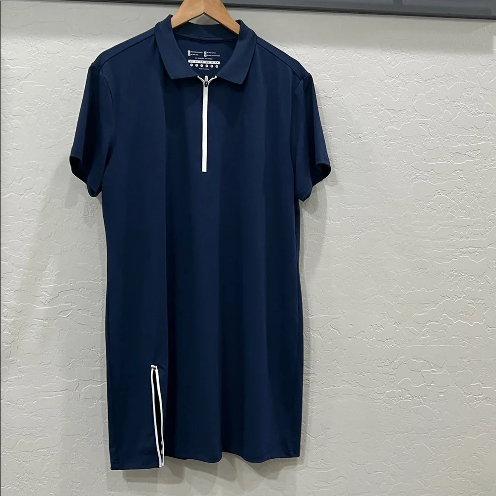 Navy Zip-Front Golf or Leisure Dress - Picture 3 of 6